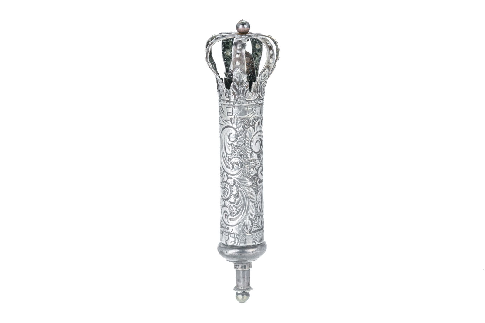 ENGLISH SILVER MEGILLAH SCROLL HOLDER (1 of 4)