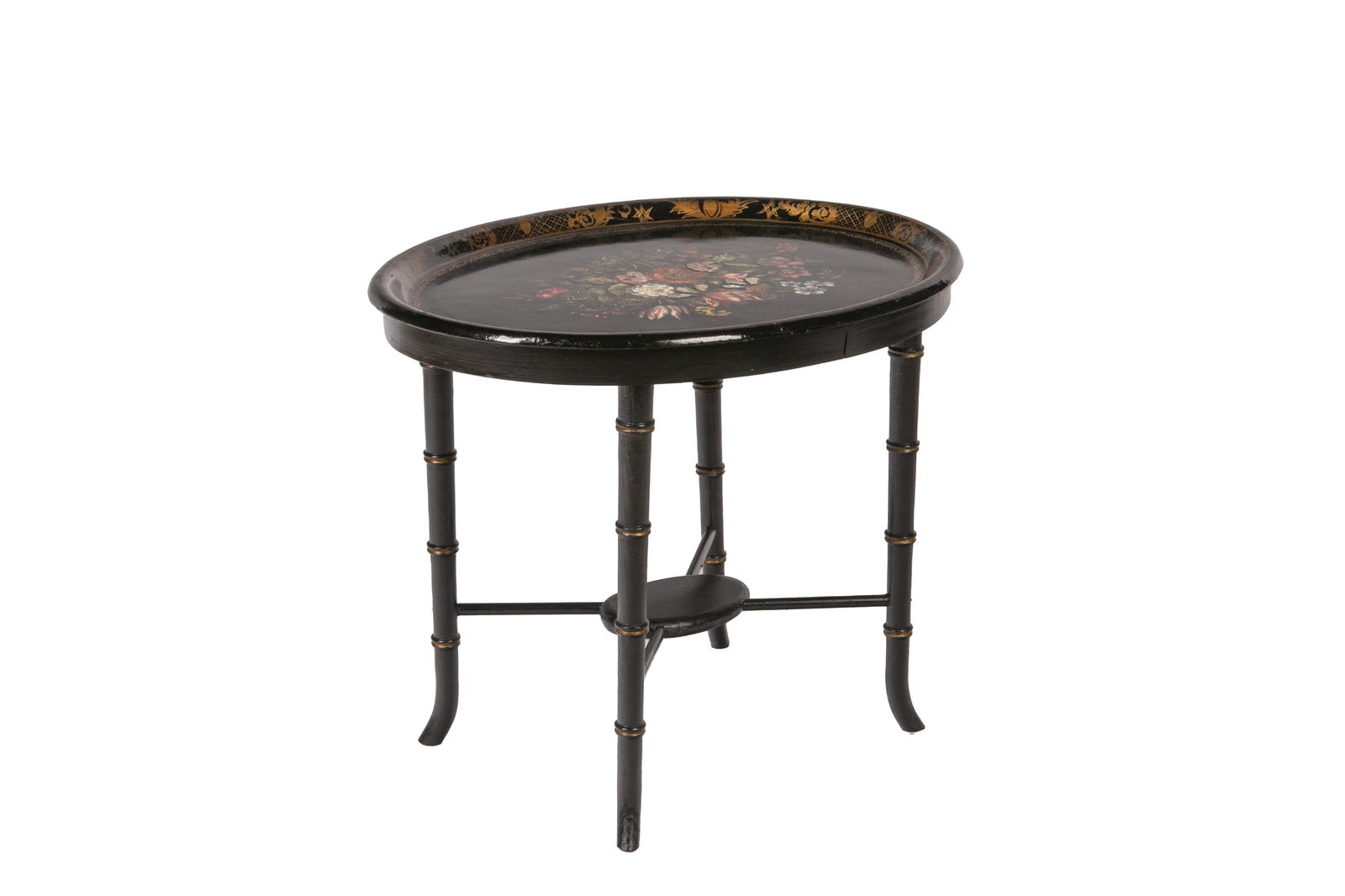 ANTIQUE PAPIER MACHE TRAY TABLE (1 of 1)