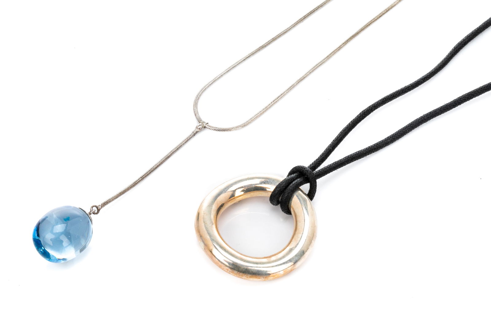 TWO FRENCH DESIGNER SILVER NECKLACES (1 of 6)