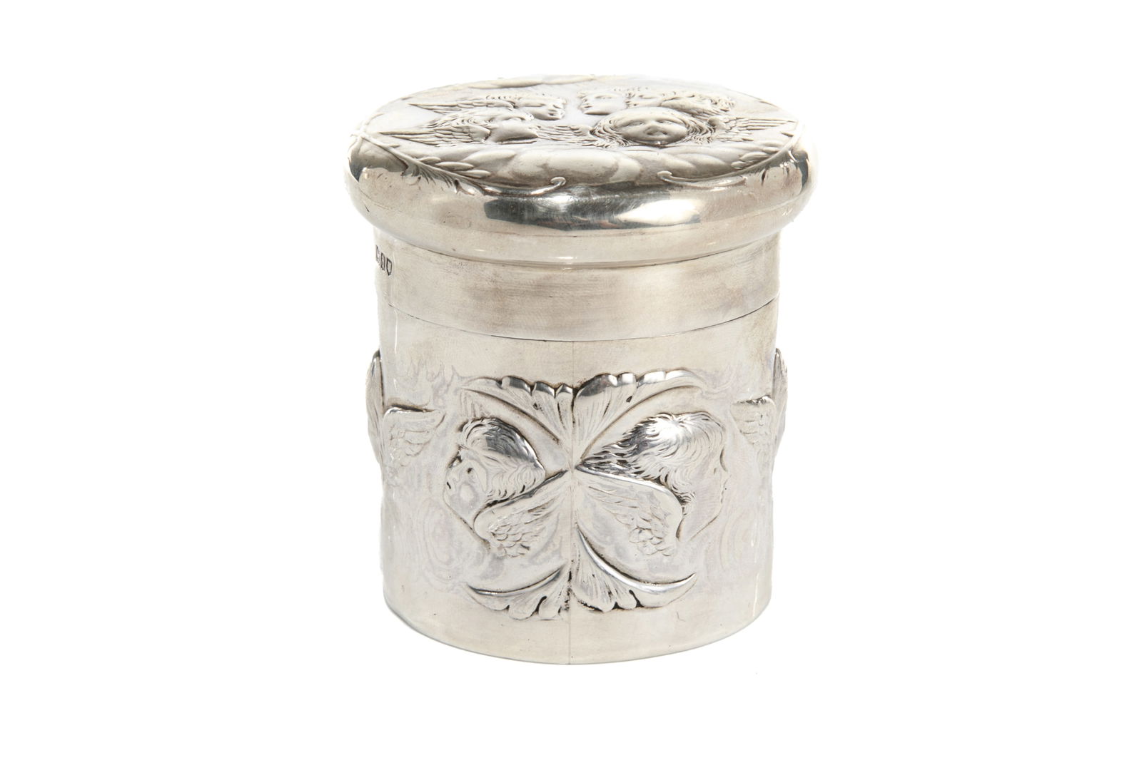 ENGLISH ART NOUVEAU SILVER LIDDED JAR, 108g (1 of 4)