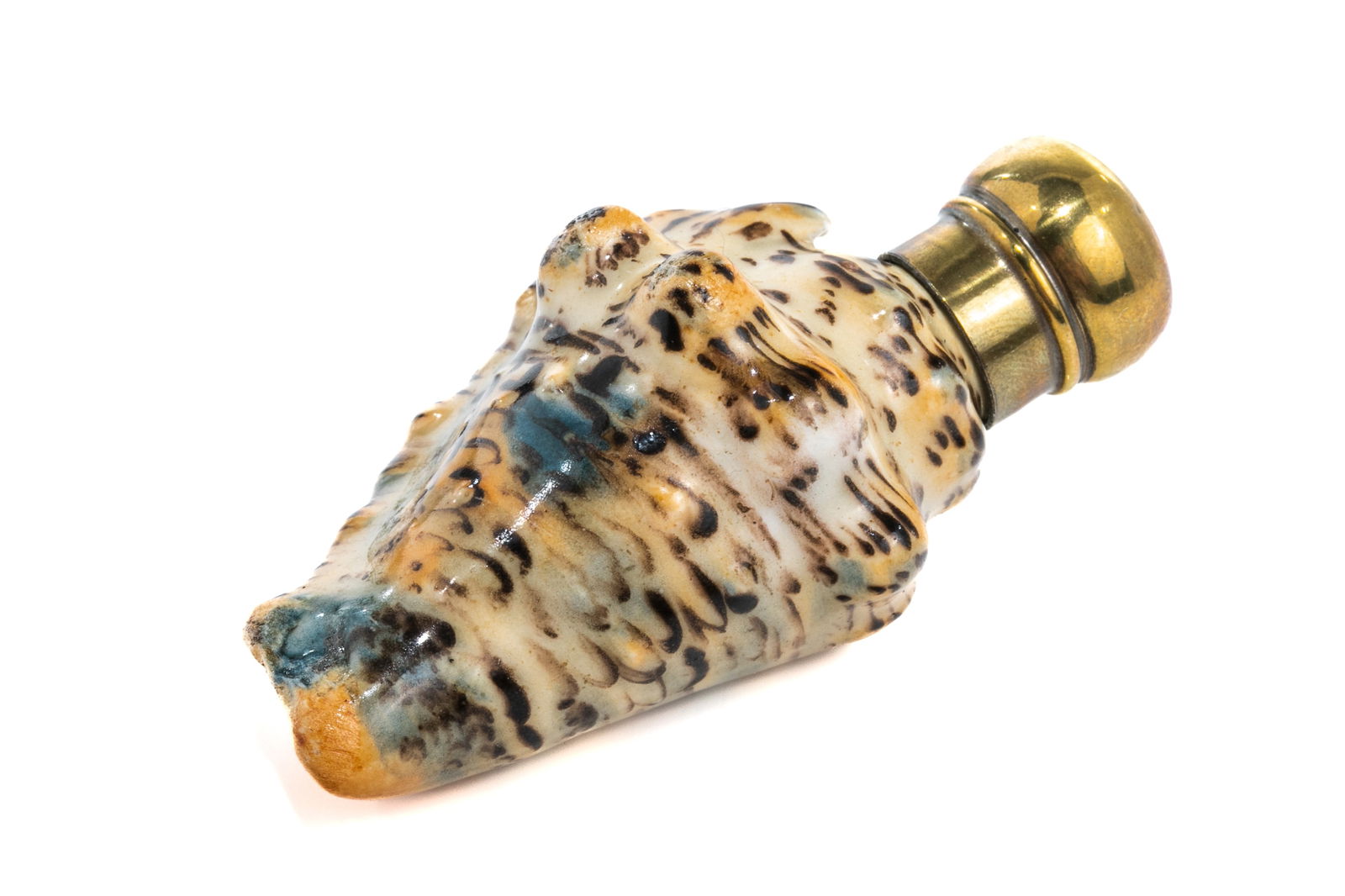 VICTORIAN FAUX SHELL PORCELAIN SCENT BOTTLES (1 of 5)