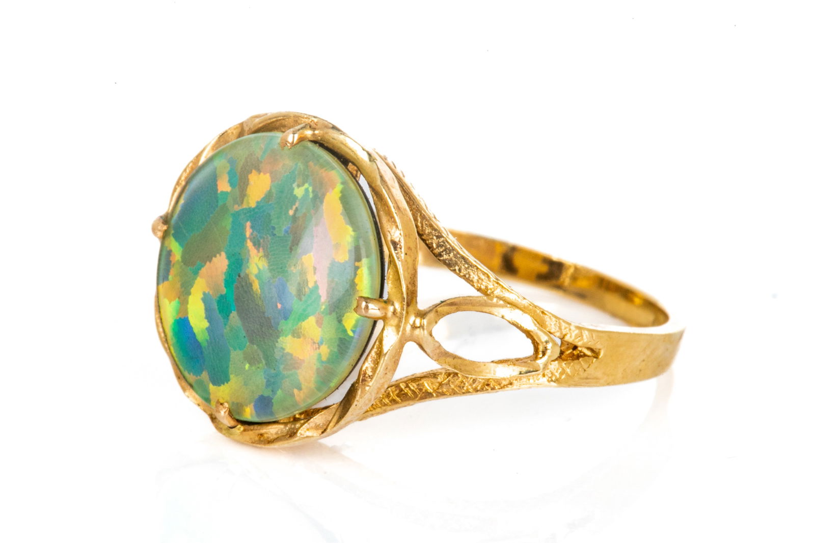 10K YELLOW GOLD DRESS RING, 3.1g (1 of 3)