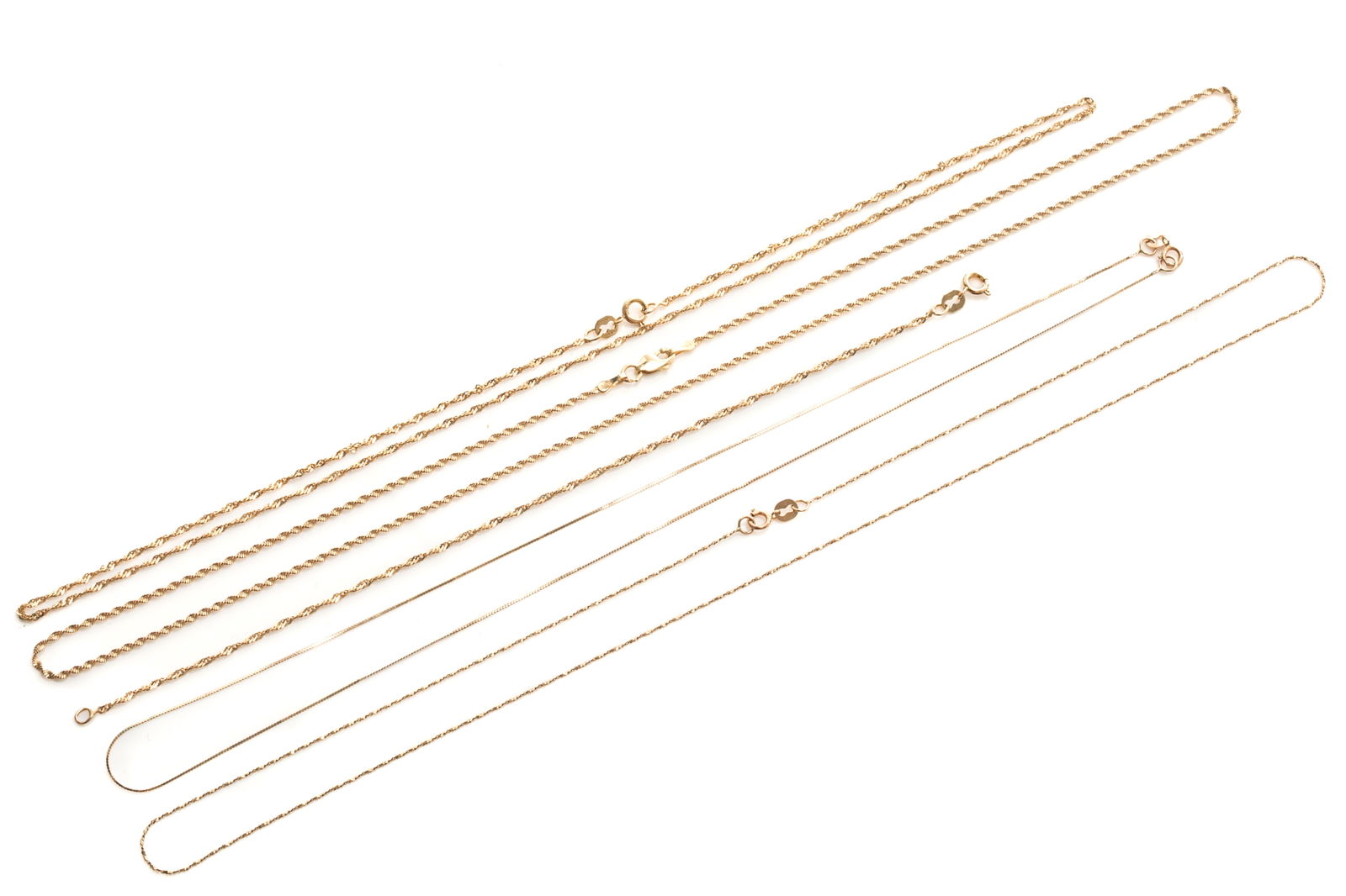 GROUP OF 10K YELLOW GOLD CHAINS, 6.2g (1 of 3)