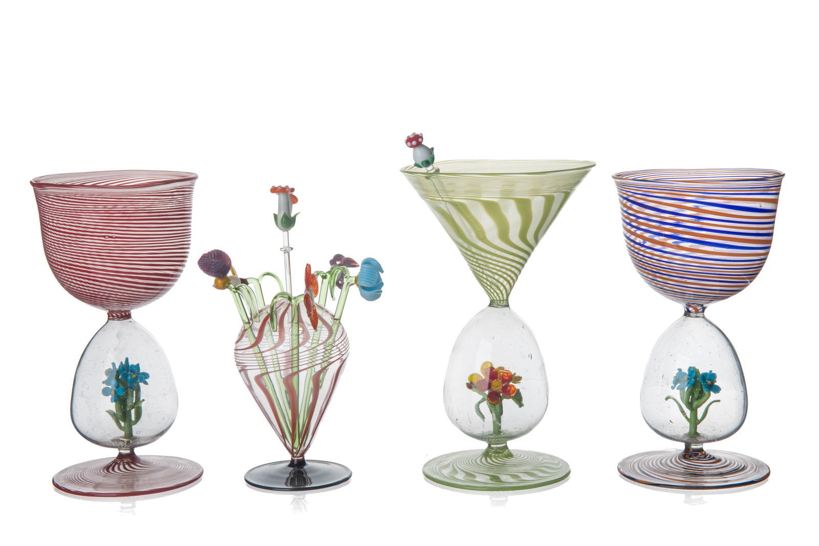 VENETIAN GLASS CORDIAL SET (1 of 2)