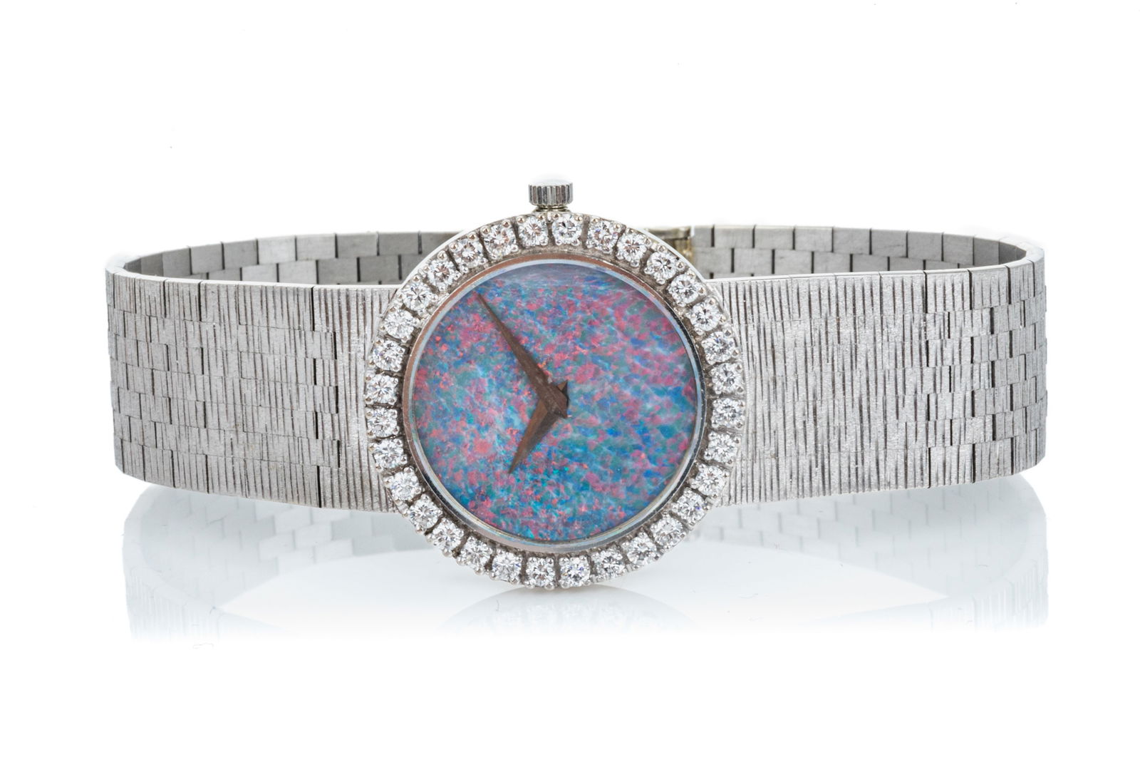 LUCIEN CHOPARD WHITE GOLD AND OPAL LADY'S WRISTWATCH, 48.8g (1 of 4)