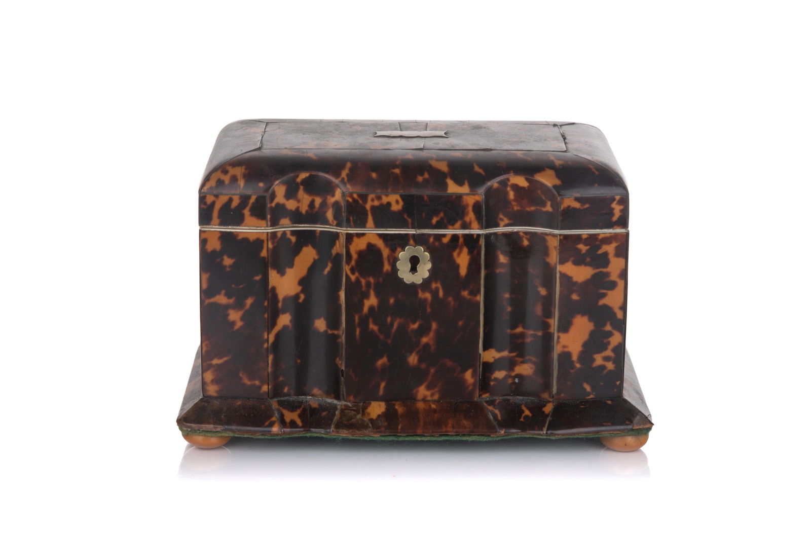 ANTIQUE TORTOISESHELL TEA CADDY (1 of 5)