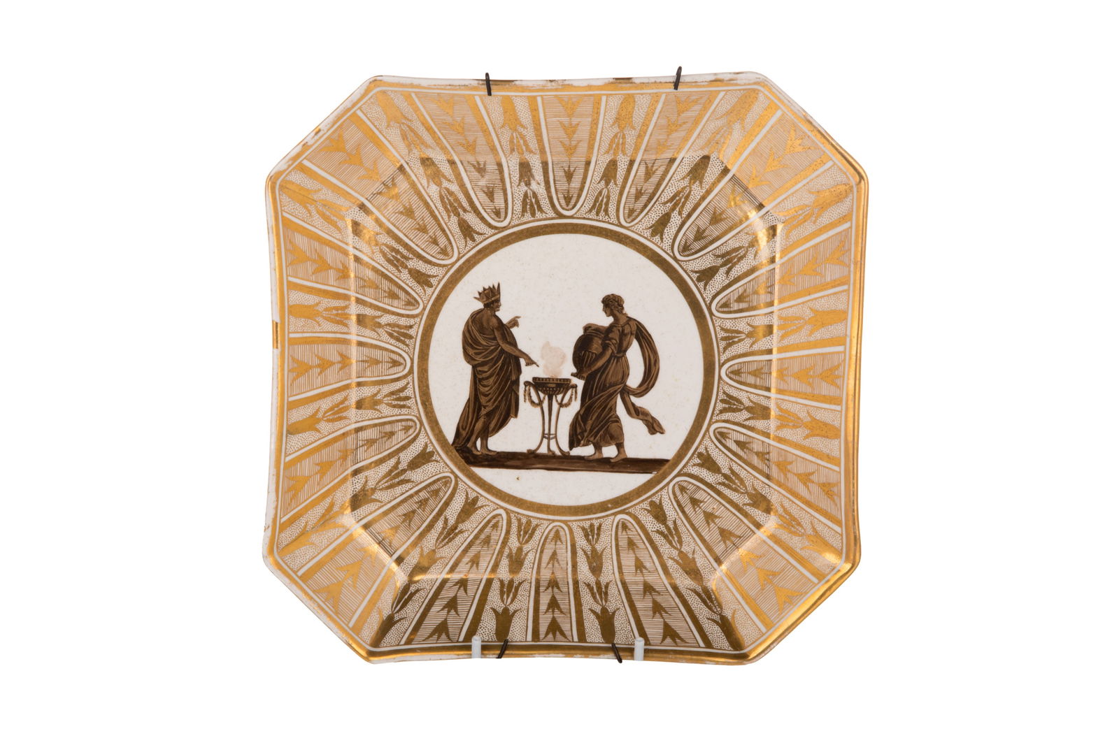 NEOCLASSICAL EARLY 19th C PORCEALIN  PLATE (1 of 2)