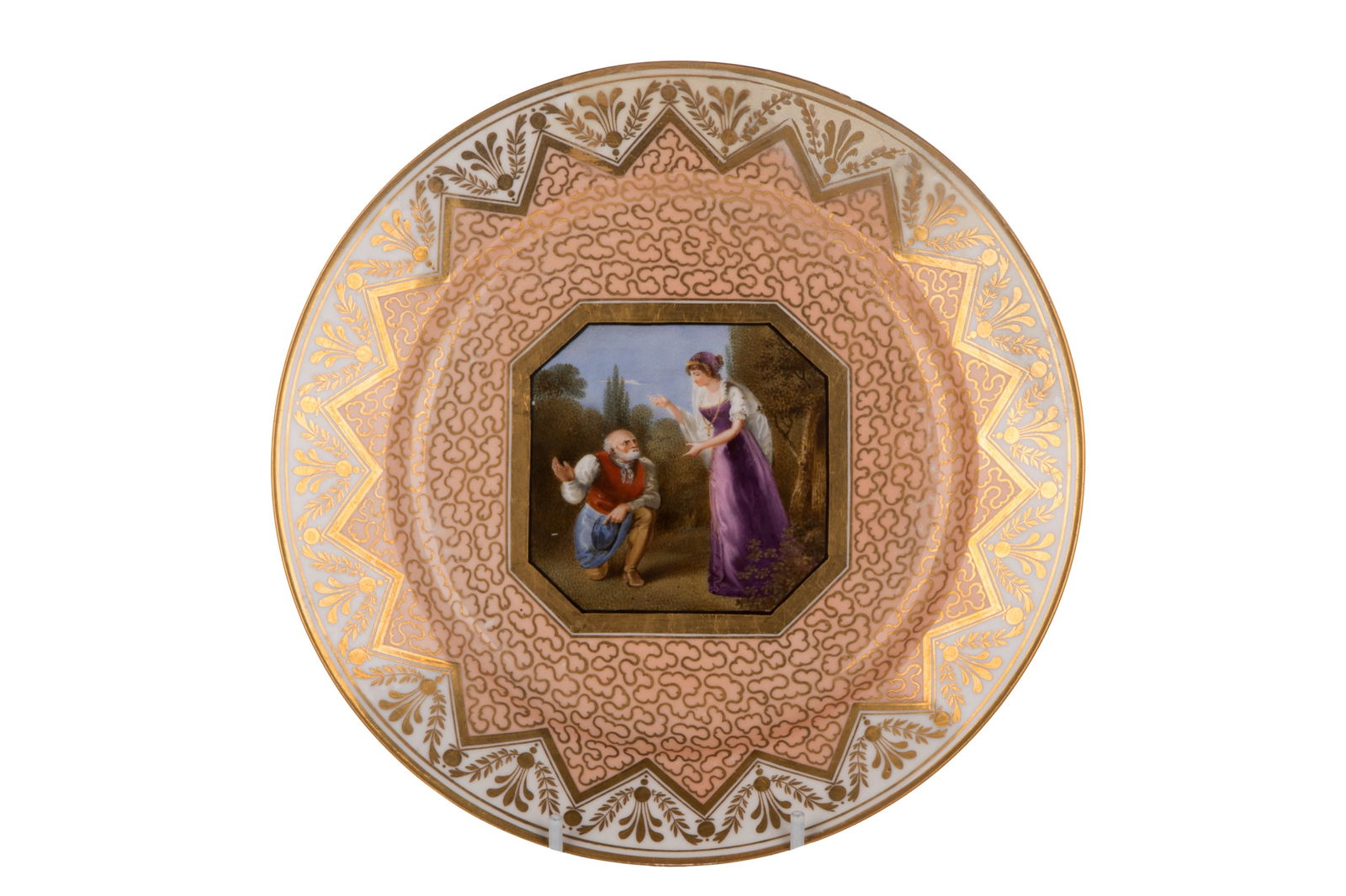 CHAMBERLAIN-WORCESTER SHAKESPEAREAN PLATE (1 of 4)