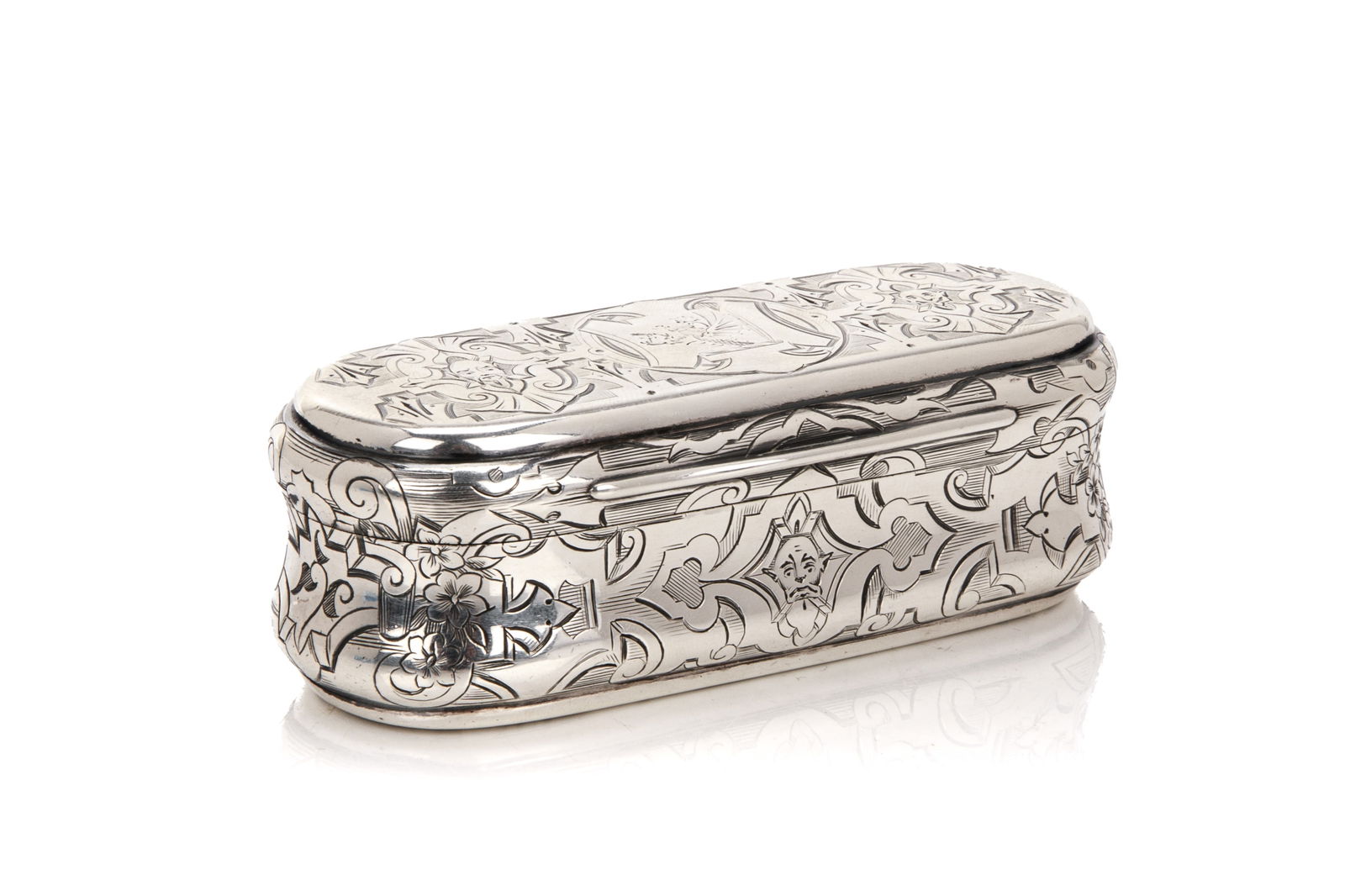 VICTORIAN SILVER SNUFF BOX, 123g (1 of 6)