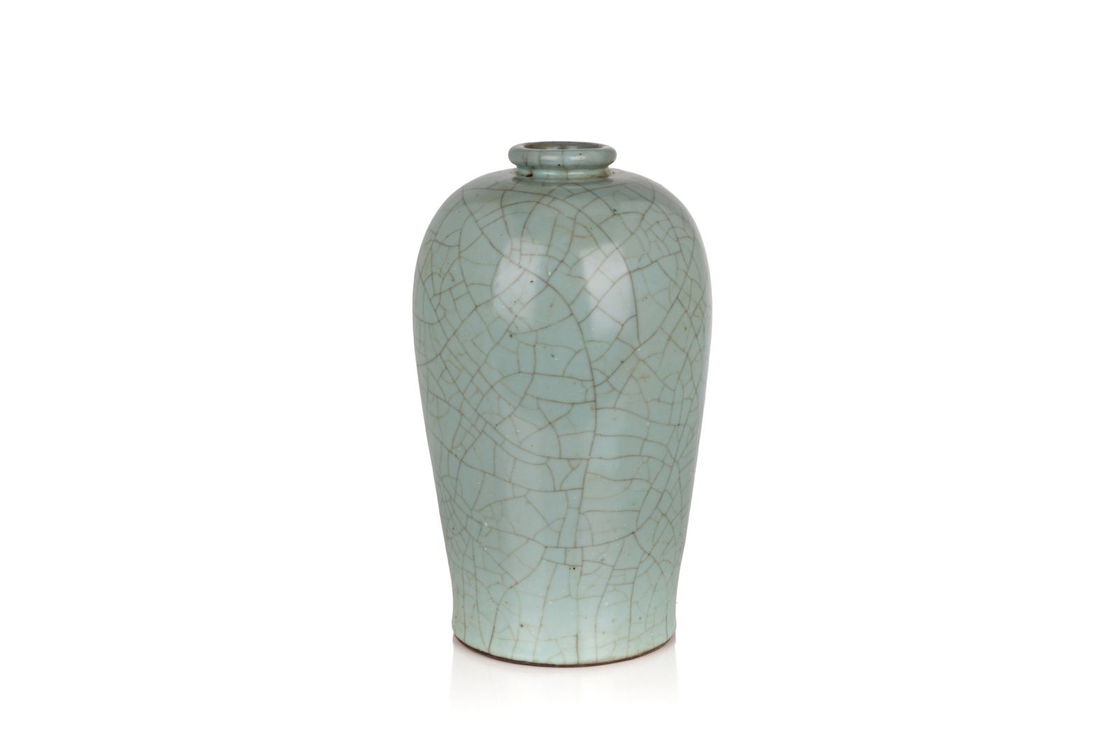 GUAN-TYPE CRACKLED GLAZE CELADON BALUSTER VASE (1 of 3)