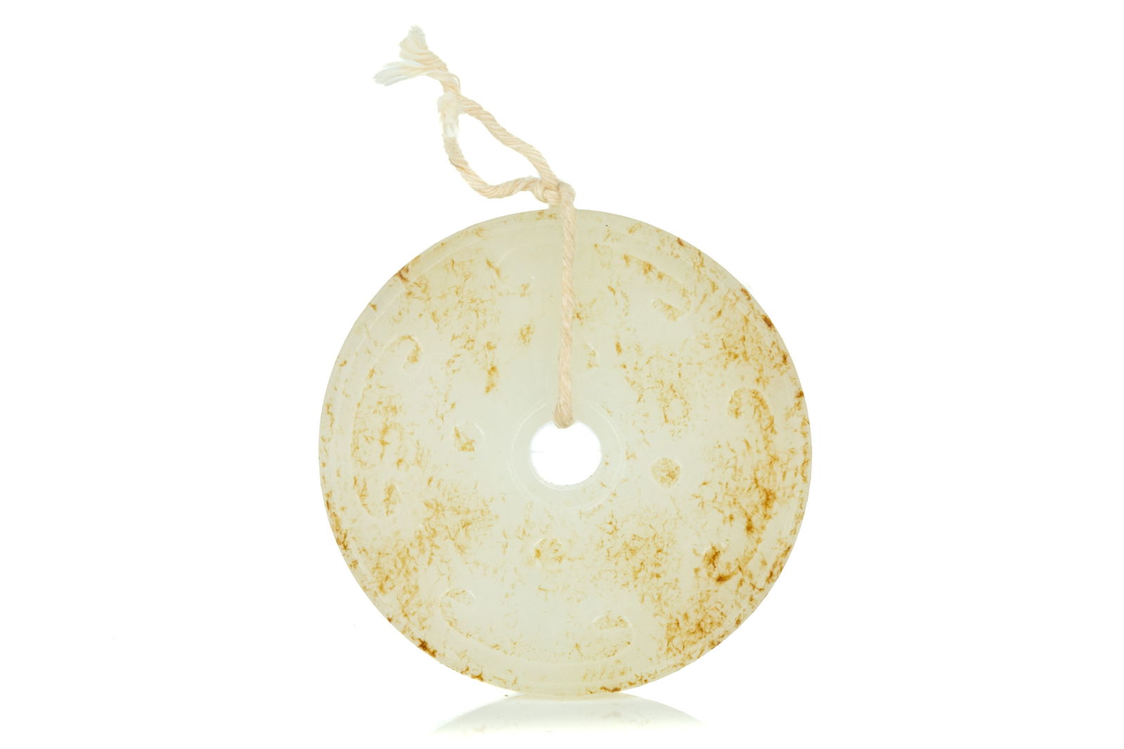 CARVED WHITE & RUSSET JADE PENDANT (1 of 4)