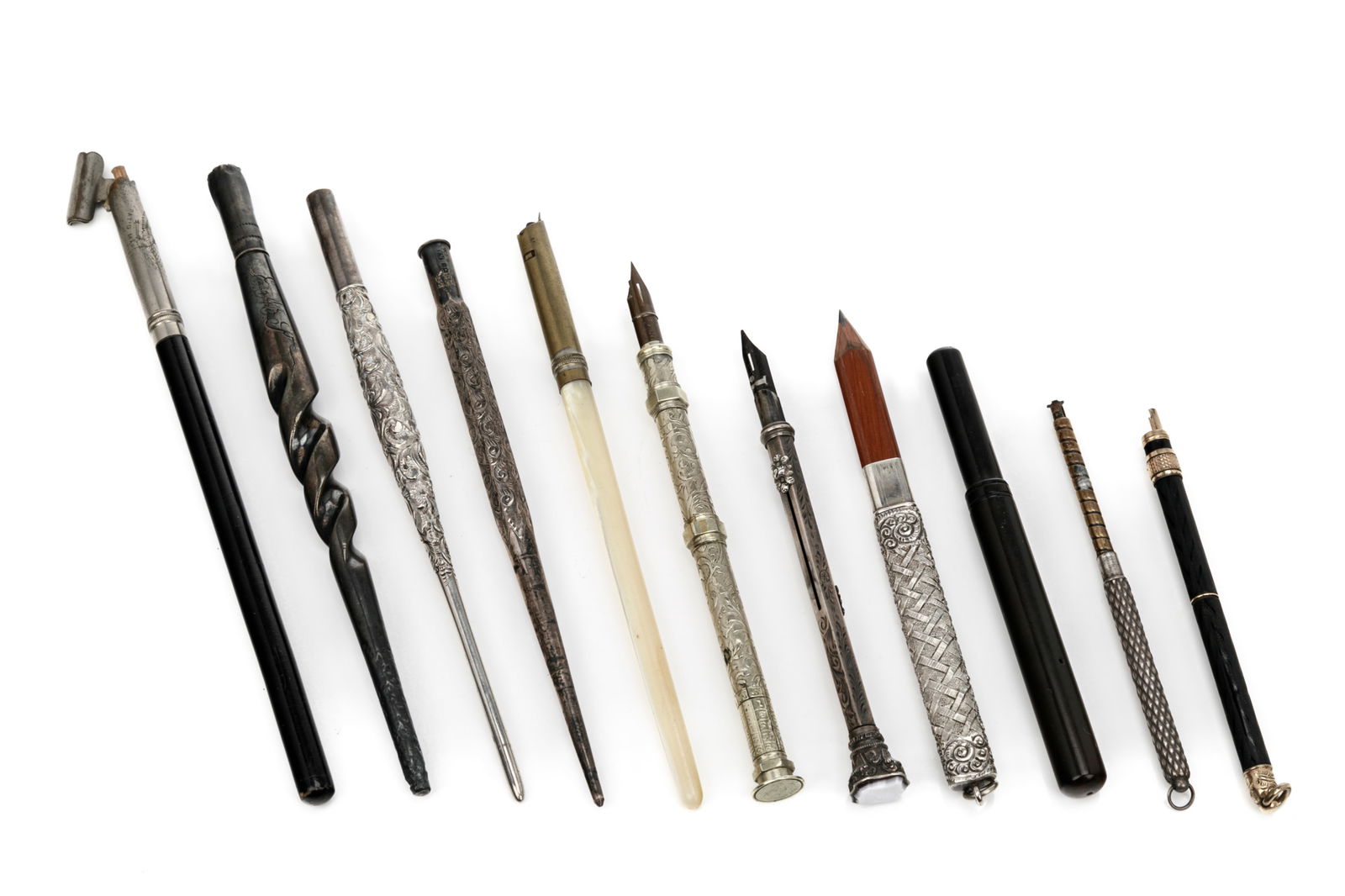 GROUP OF ASSORTED ANTIQUE WRITING INSTRUMENTS (1 of 1)