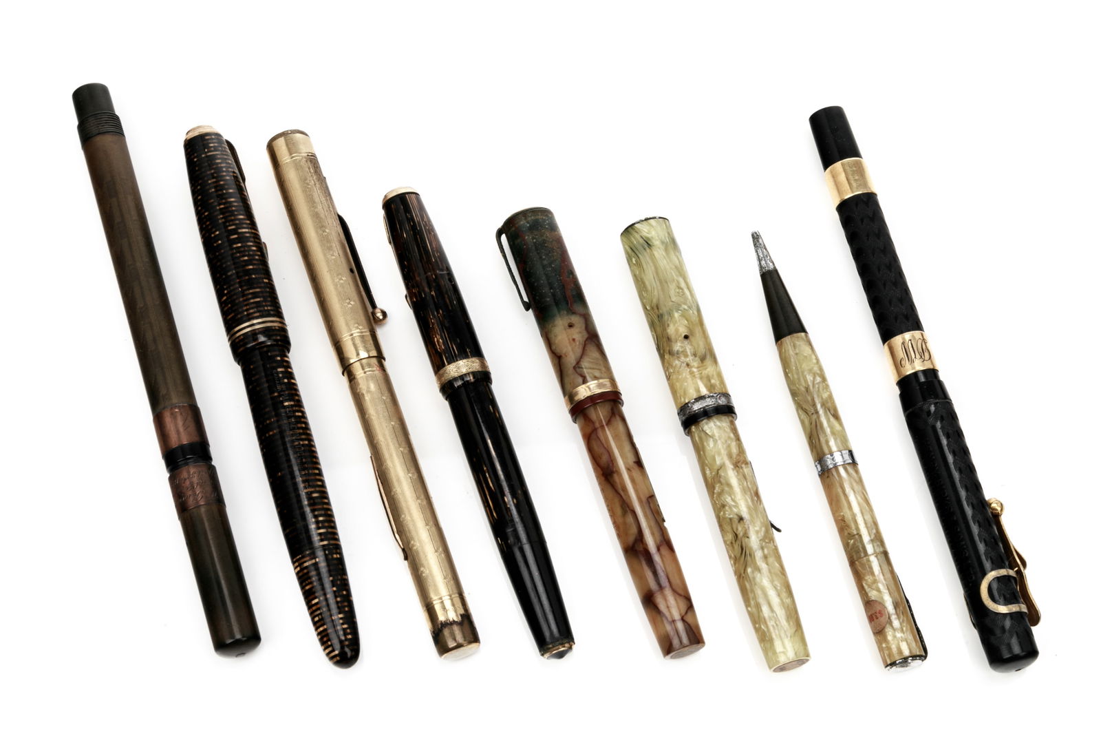 GROUP OF ANTIQUE SILVER MECHANCIAL PENCILS (1 of 1)