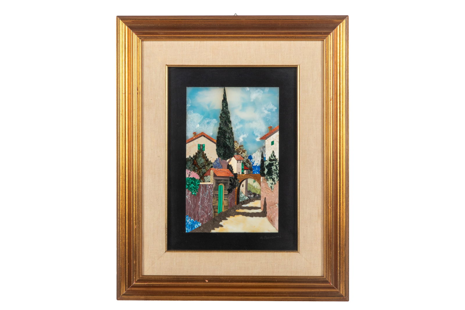 PIETRA DURA ITALIAN VILLAGE SCENE (1 of 5)