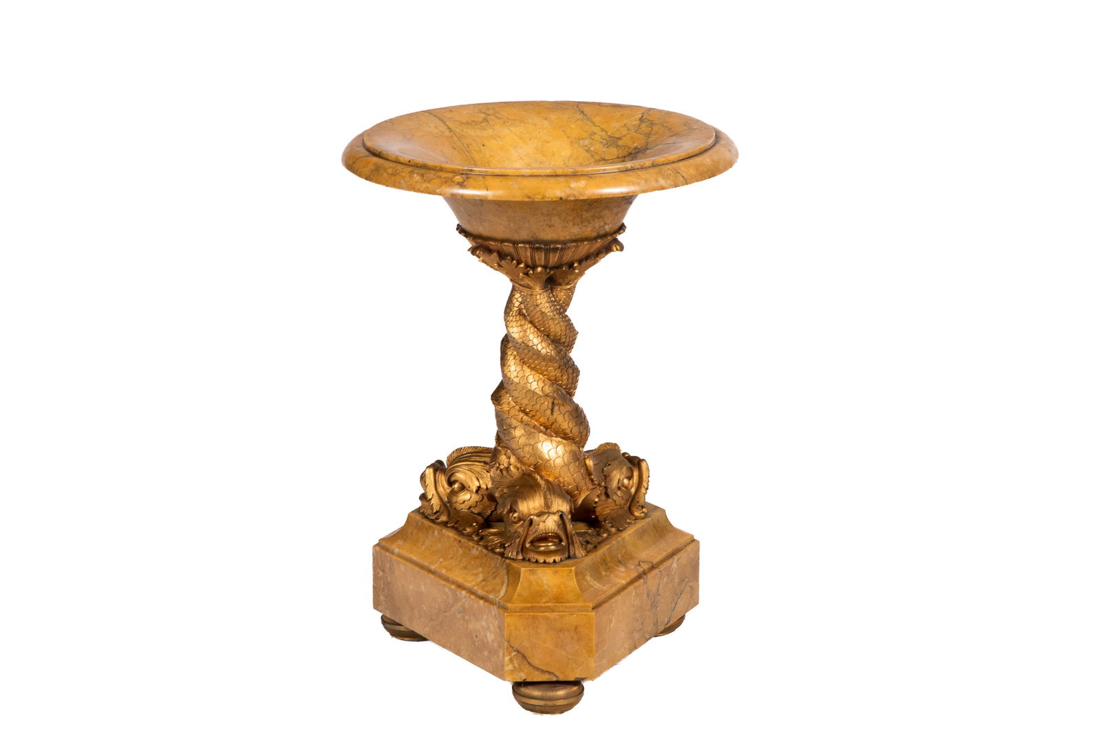 ANTIQUE FRENCH YELLOW MARBLE EMPIRE CENTREPIECE (1 of 5)