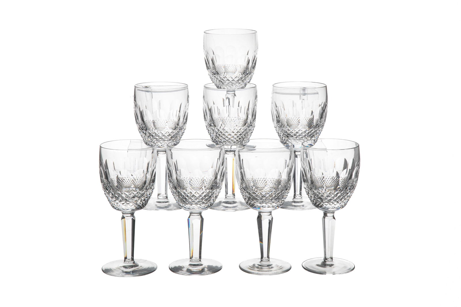 EIGHT WATERFORD 'COLLEEN' WATER GOBLETS (1 of 2)