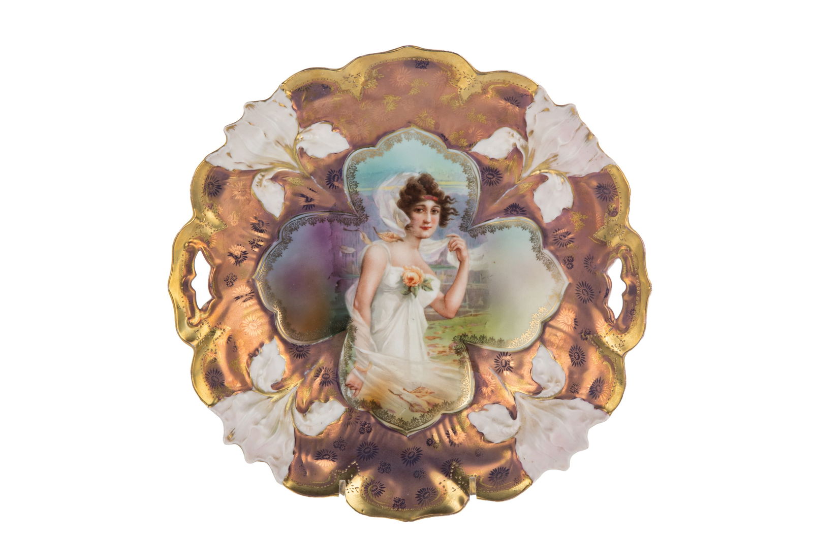 R.S. PRUSSIA 'AUTUMN' IRIS PLATE (1 of 3)