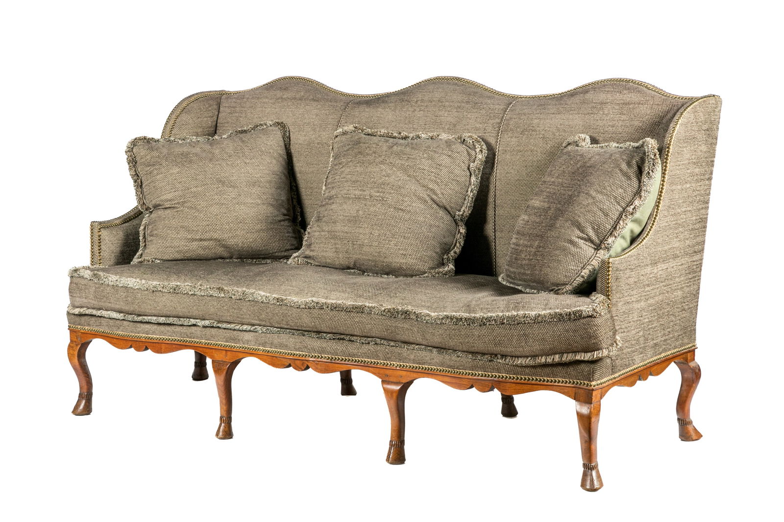 FRENCH PROVINCIAL SOFA WITH CAMEL BACK (1 of 5)
