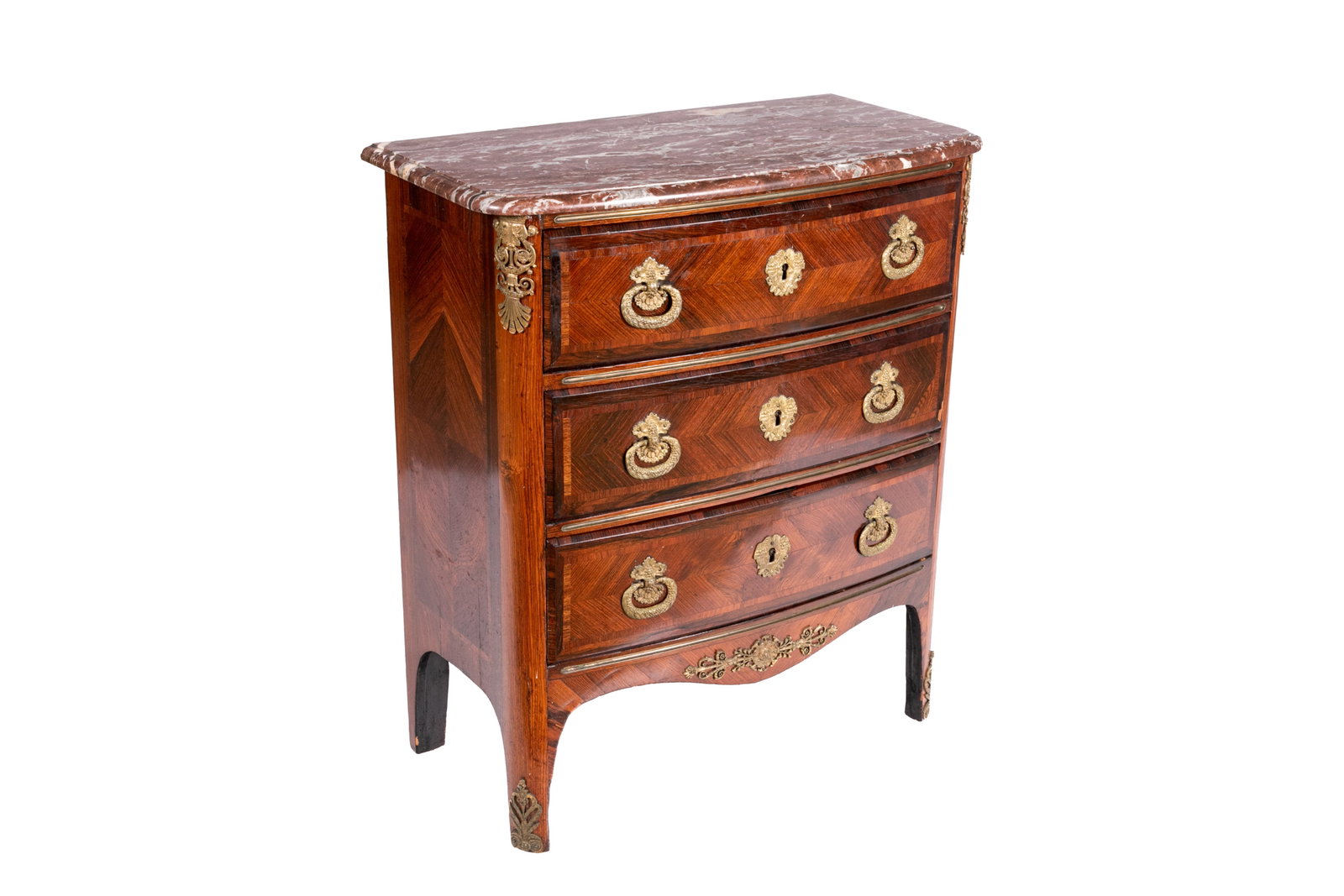 18th C LOUIS XVI SLENDER MARBLE TOP COMMODE (1 of 6)