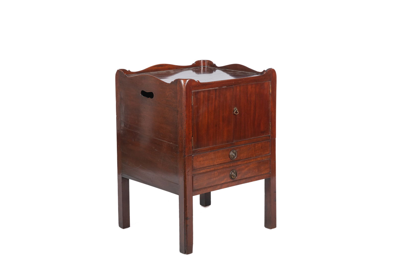 GEORGE III TWO-DOOR BEDSIDE COMMODE (1 of 4)