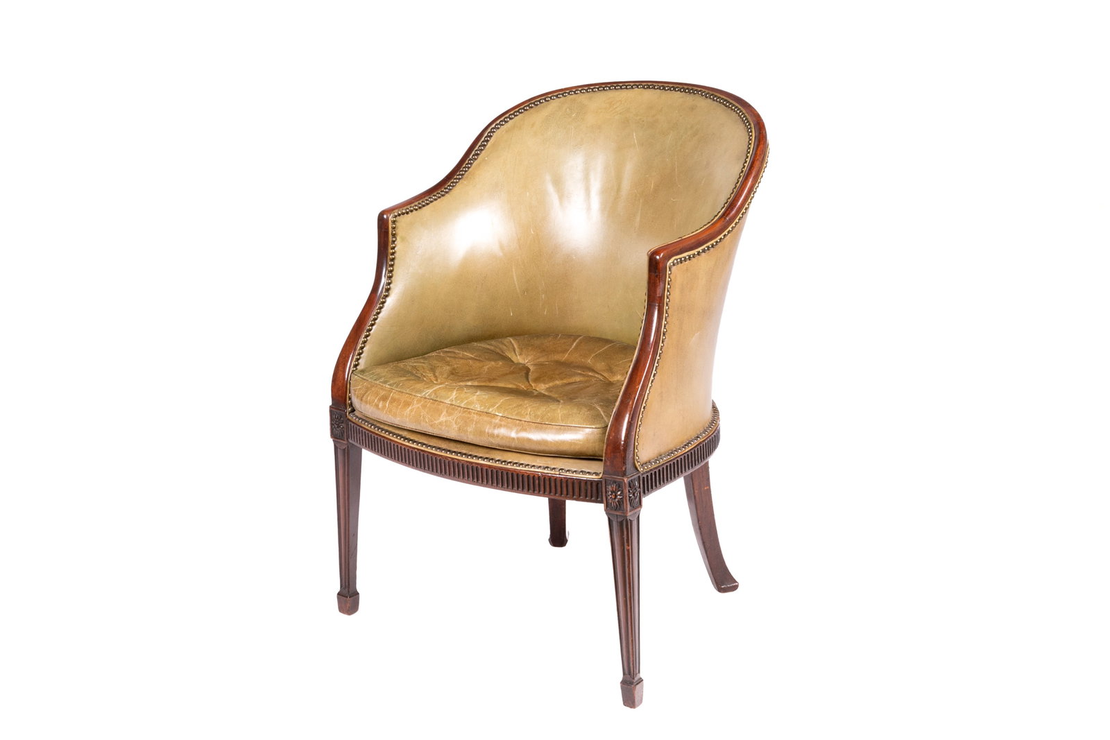 FRENCH LOUIS XVI BEECHWOOD FAUTEUIL DE BUREAU (1 of 5)