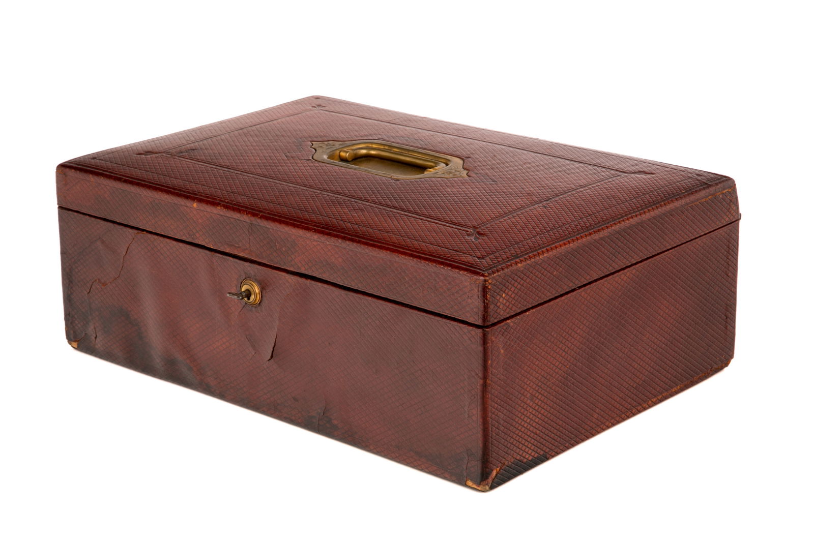 BRITISH LEATHER WRITING BOX (1 of 6)