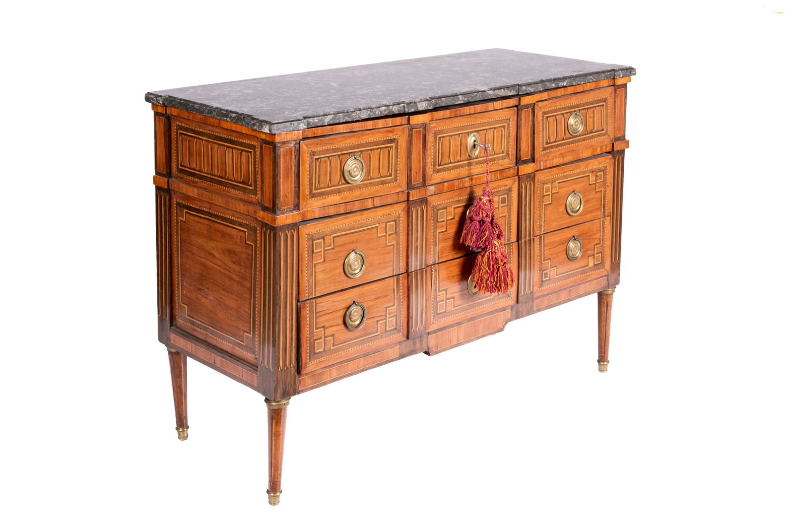 18th C FRENCH LOUIS XV MARBLE TOP CHEST (1 of 4)