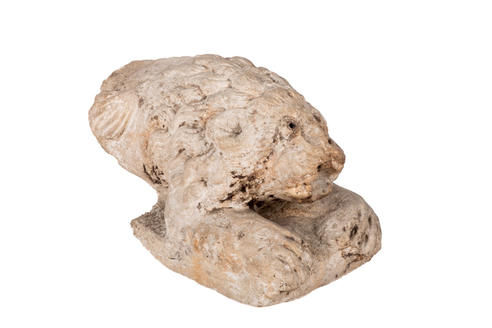 CARVED LIMESTONE ARCHITECTURAL FRAGMENT OF A BEAST (1 of 3)