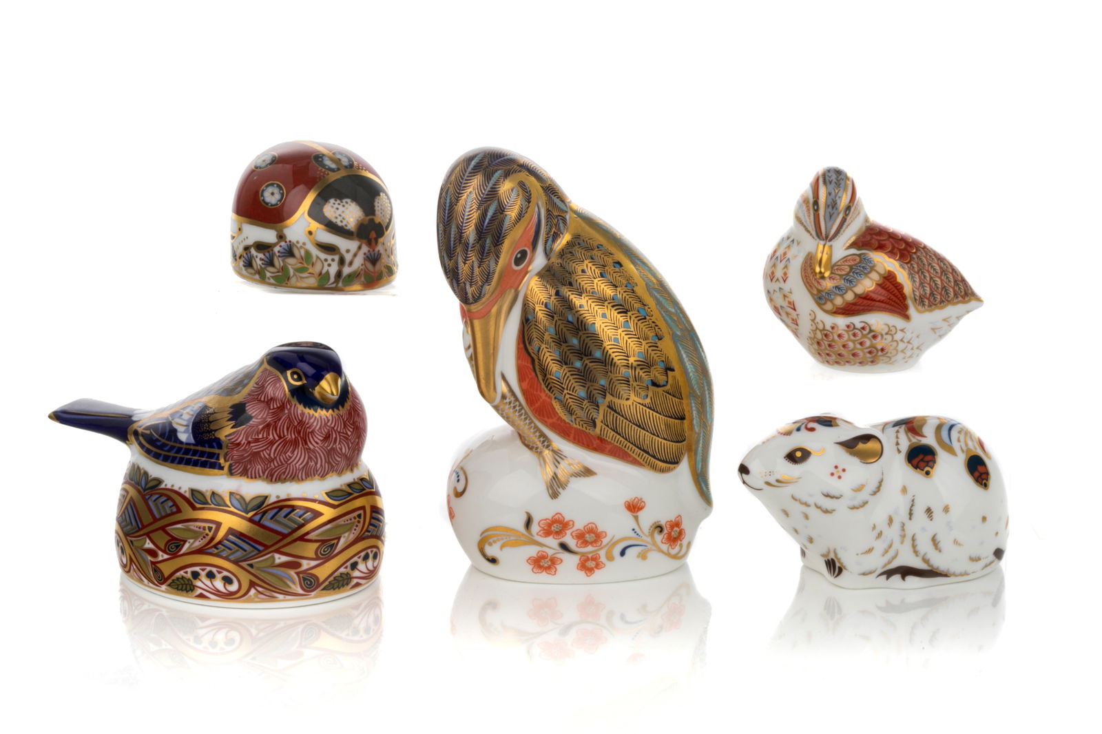 GROUP OF ROYAL CROWN DERBY PAPERWEIGHTS (1 of 2)