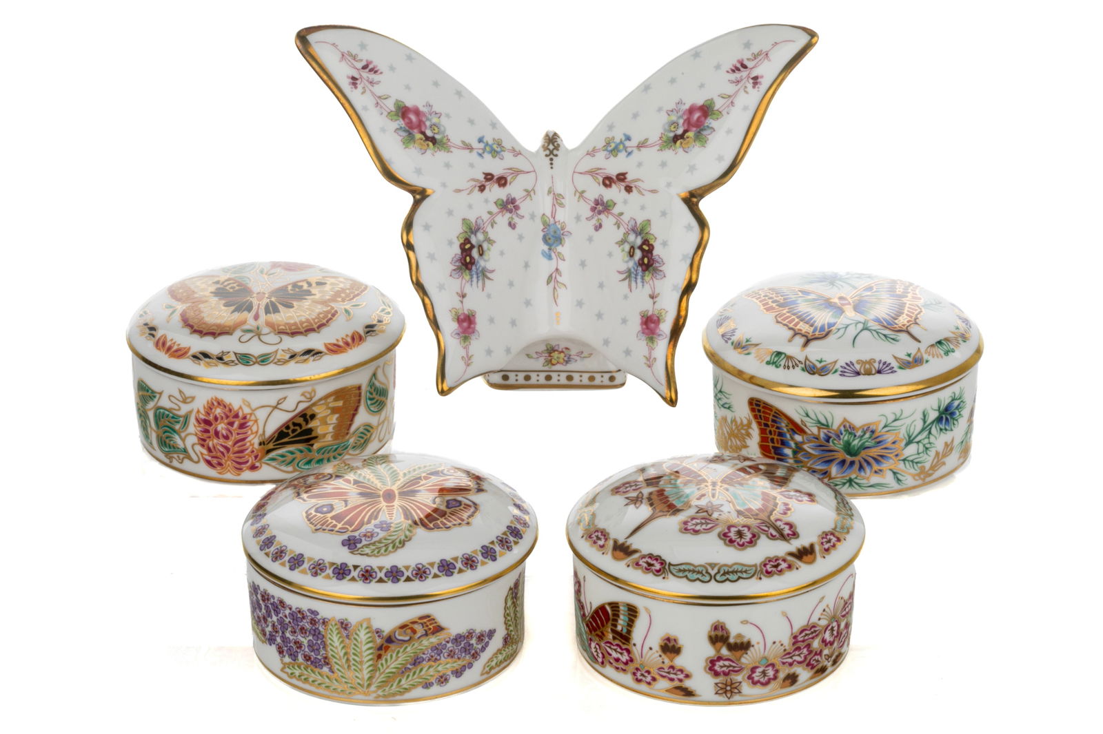 GROUP OF ROYAL CROWN DERBY BUTTERFLY ITEMS (1 of 2)