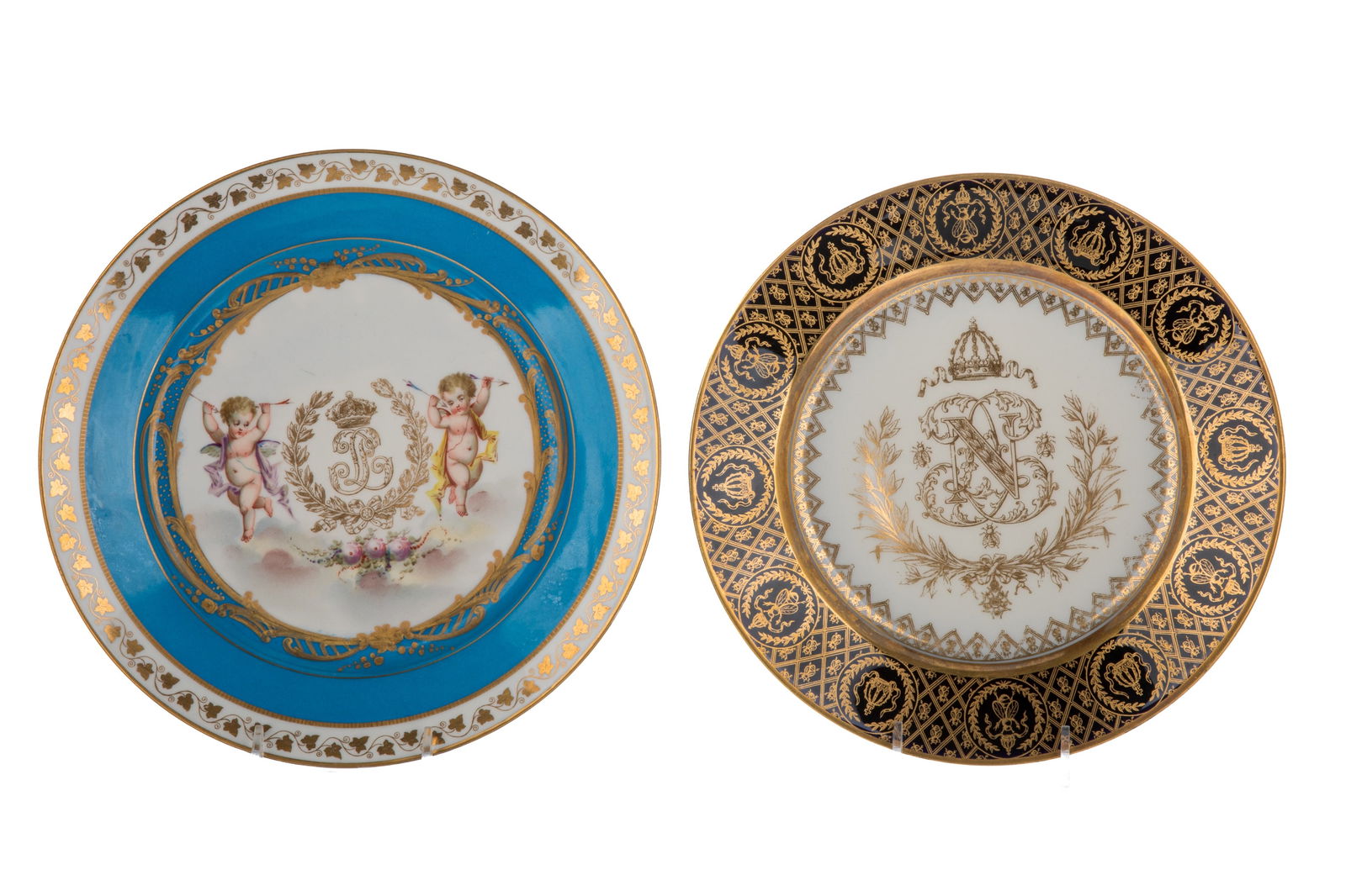 TWO SEVRES PORCELAIN PLATES (1 of 5)