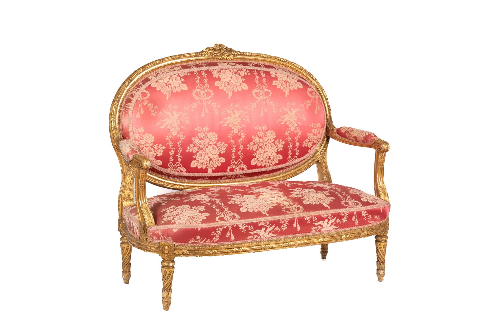 FRENCH CARVED GILTWOOD SETTEE (1 of 4)
