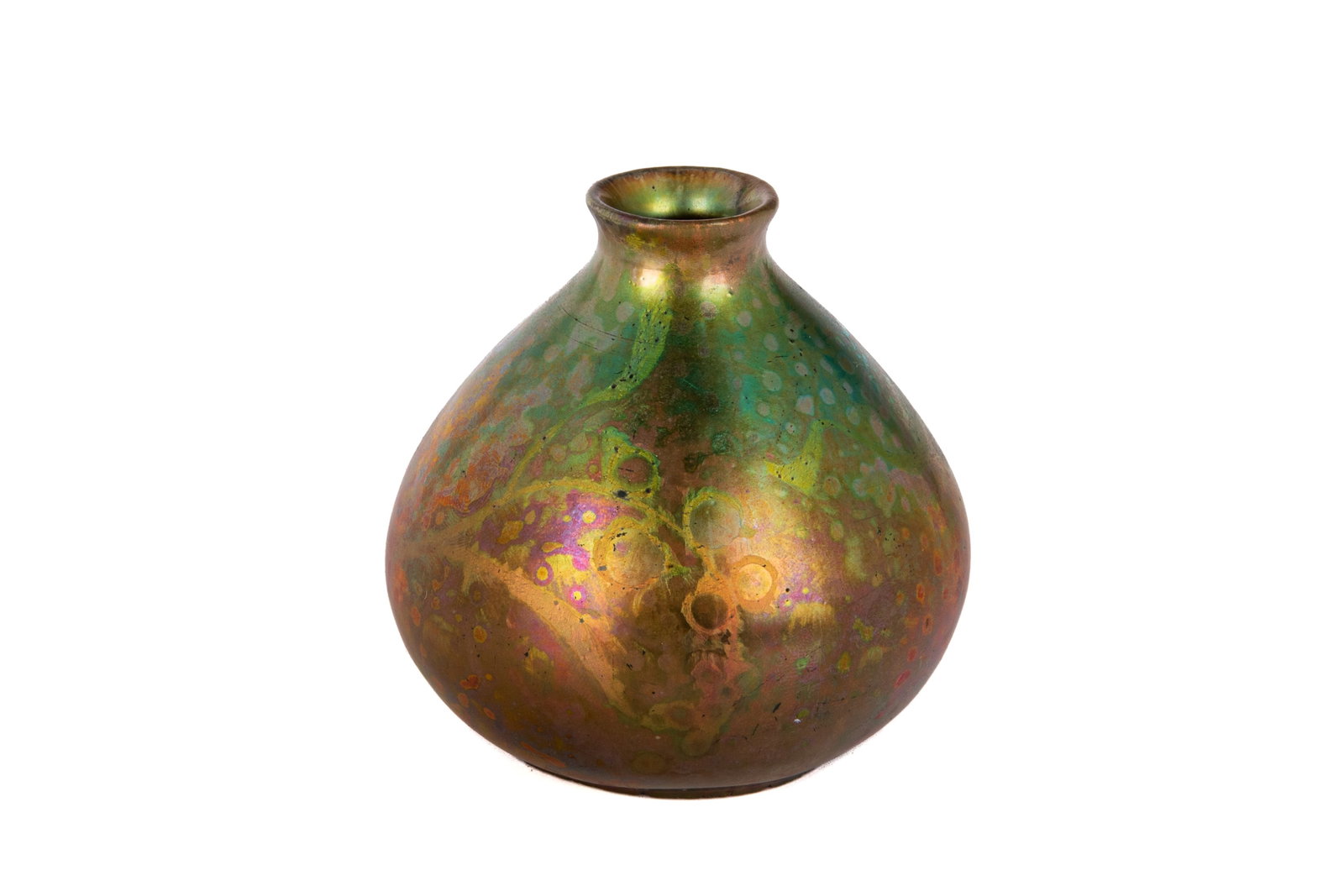 MINIATURE CLEMENT MASSIER POTTERY LUSTRE VASE (1 of 4)