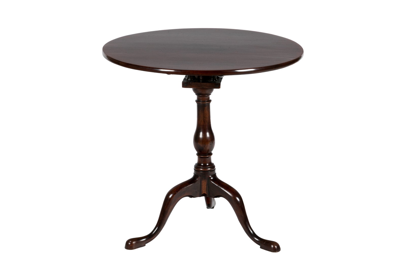 GEORGE III ENGLISH TILT TOP BIRD CAGE TEA TABLE (1 of 3)