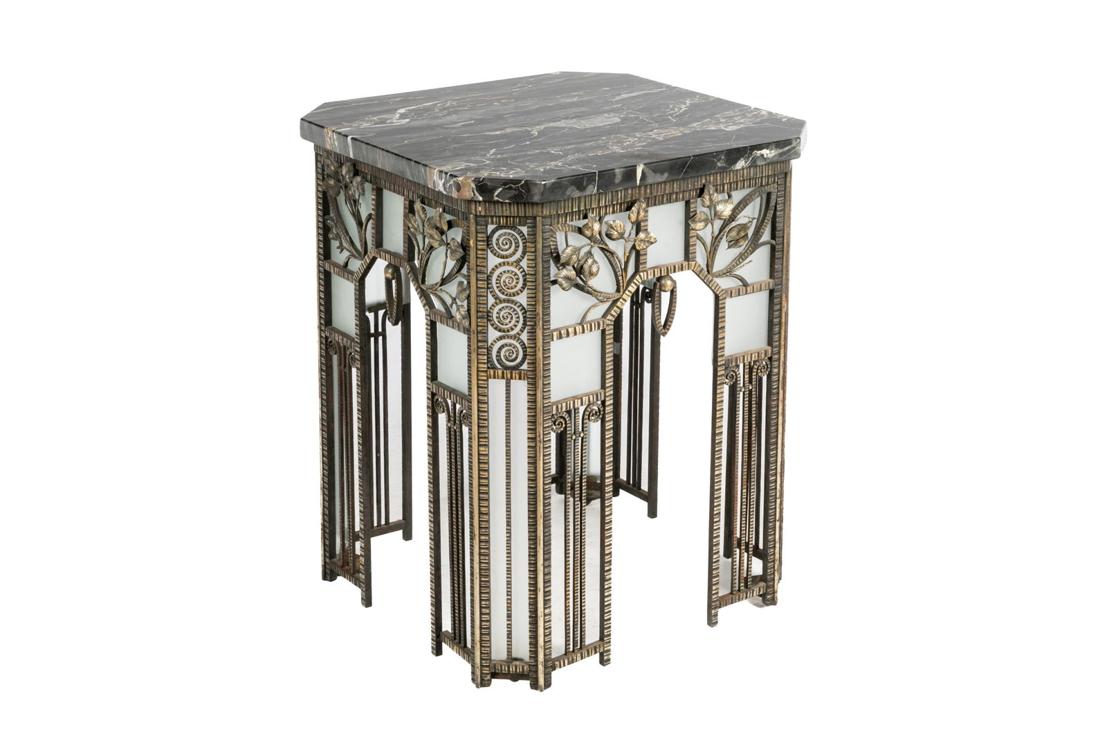 FRENCH ART DECO WROUGHT STEEL TABLE (1 of 3)