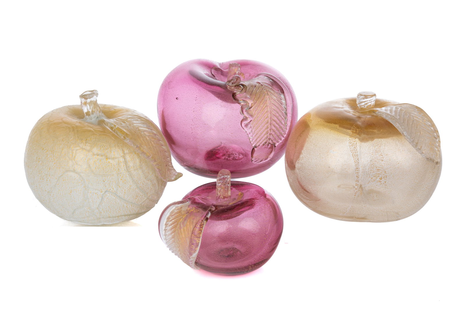 FOUR MURANO GLASS APPLES (1 of 4)