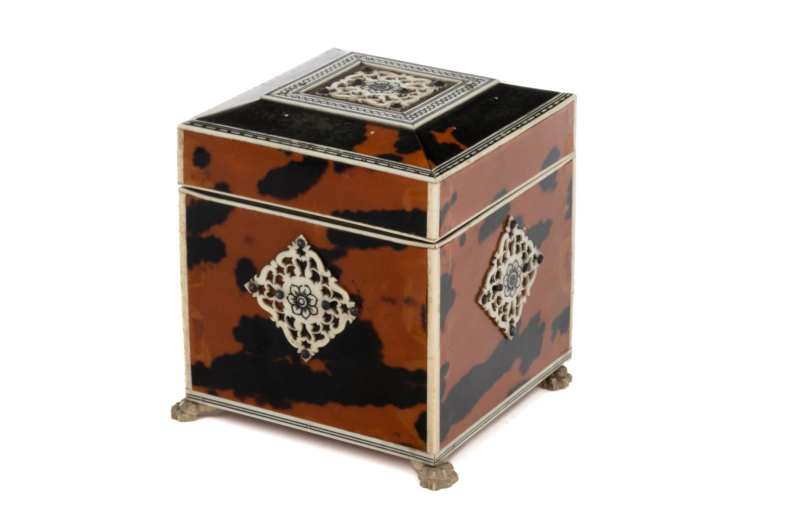 19th C TORTOISESHELL HUMIDOR (1 of 4)