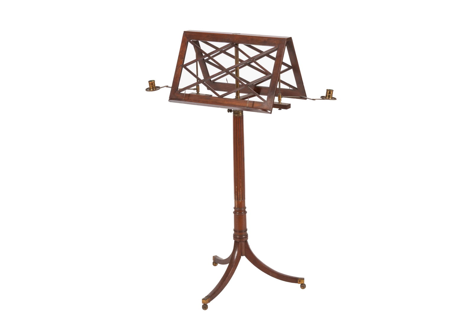 GEORGE III MAHOGANY DOUBLE-SIDED MUSIC STAND (1 of 5)