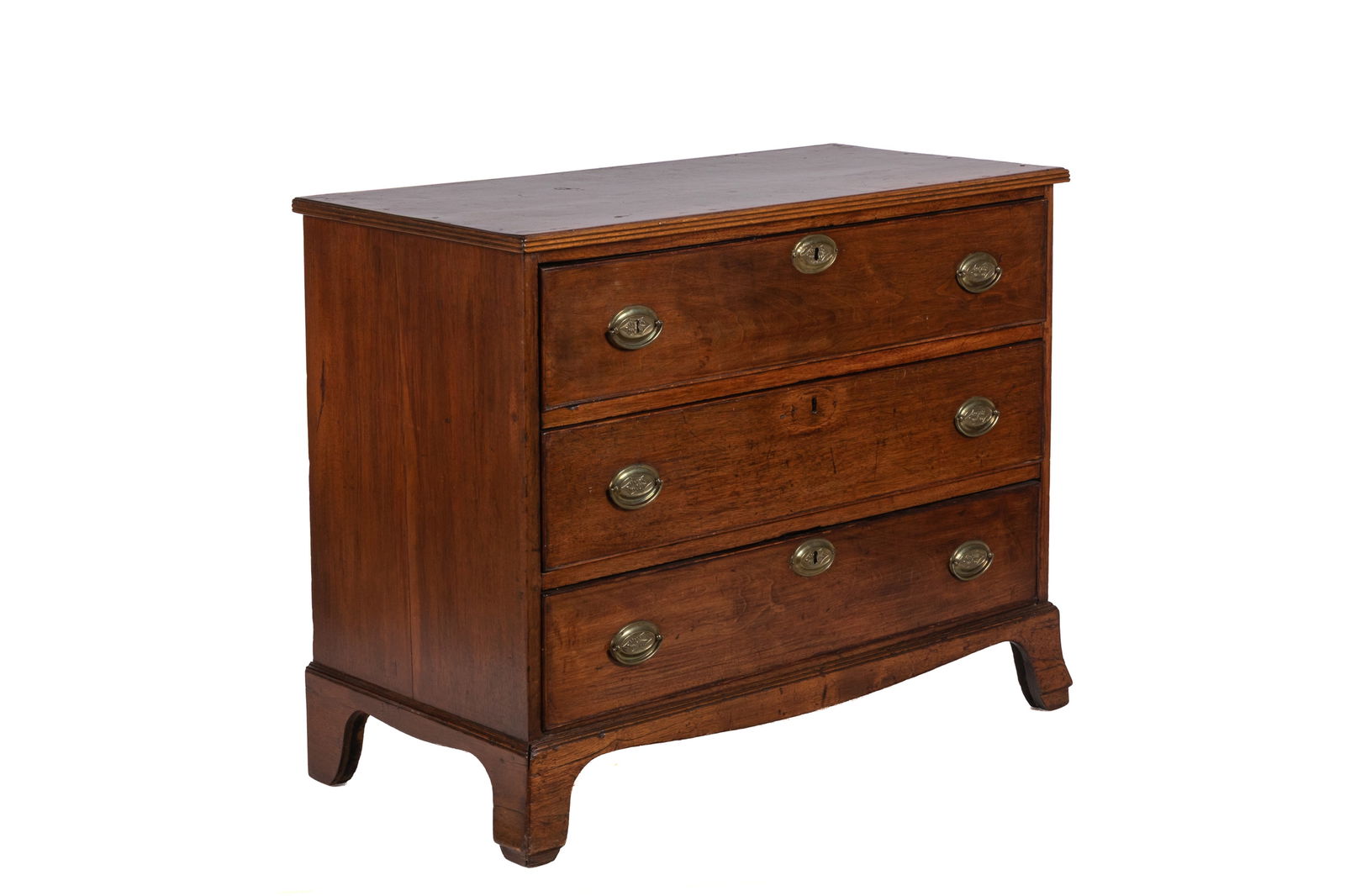 GEORGE III ENGLISH MAHOGANY THREE-DRAWER CHEST (1 of 6)