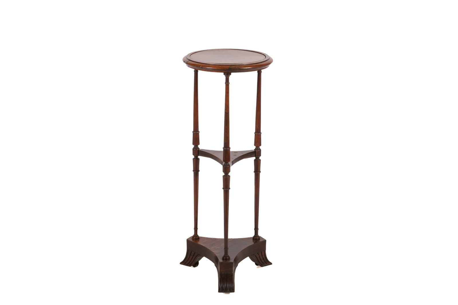 ENGLISH REGENCY ROSEWOOD THREE-TIER SIDE TABLE (1 of 4)