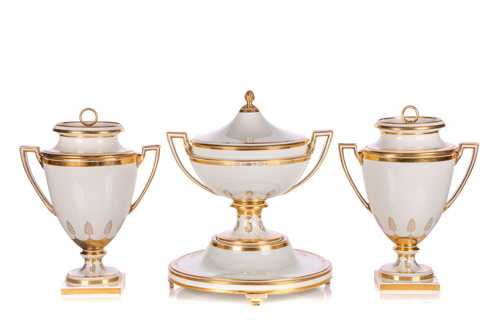 THREE-PIECE VIENNA PORCELAIN FRUIT COOLER SET (1 of 2)