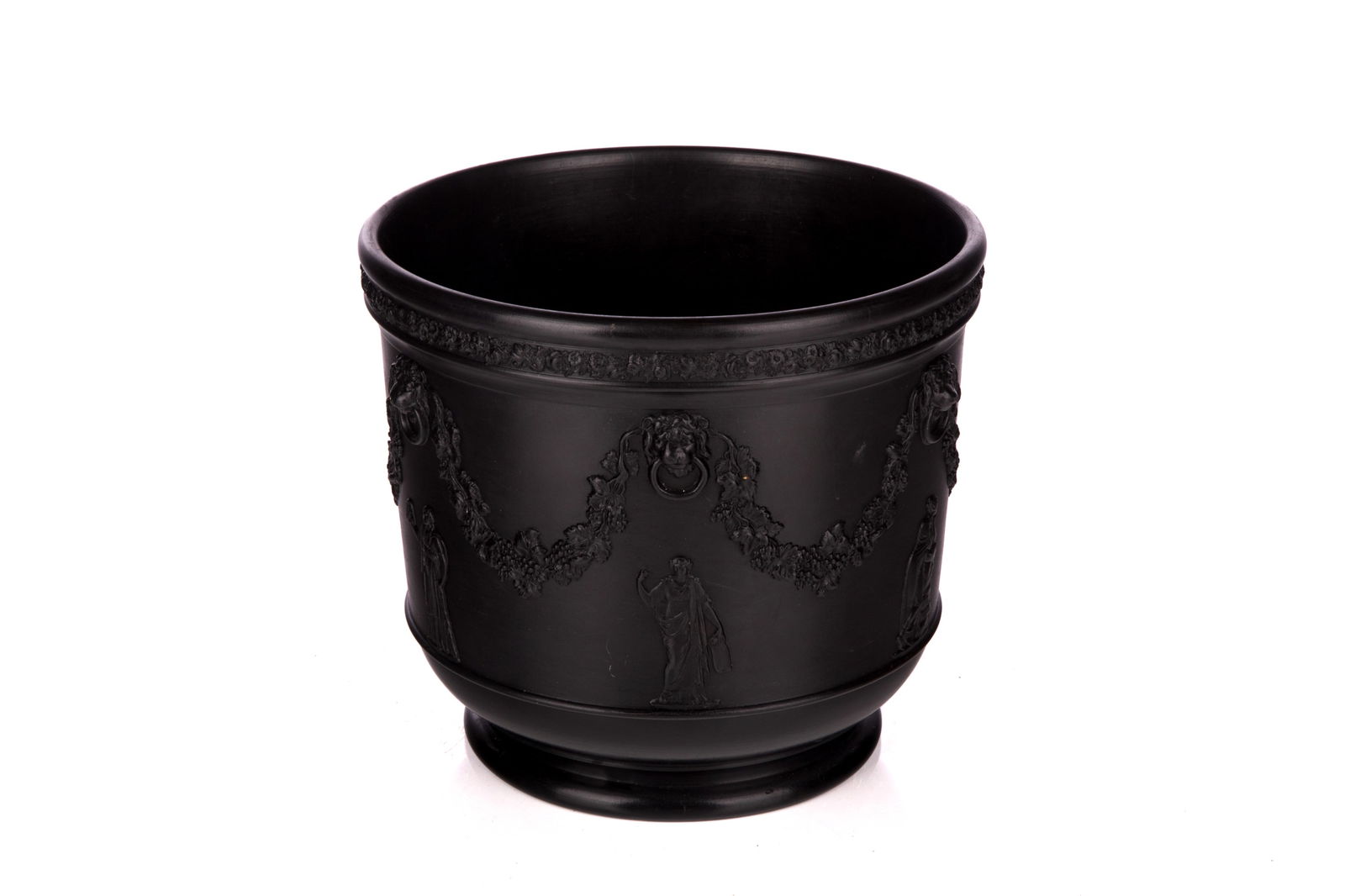 WEDGEWOOD BLACK BASALT JARDINIERE (1 of 5)