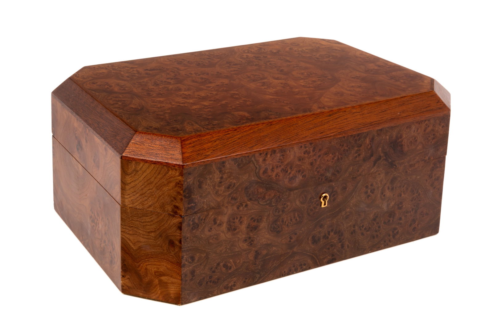 GUCCI BURLED WOOD DESIGNER JEWELLERY BOX (1 of 6)