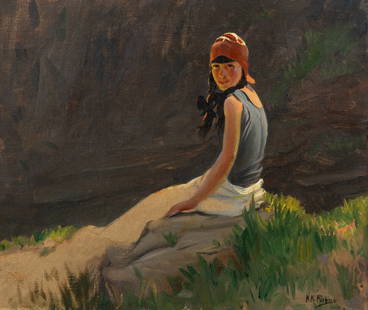 KENNETH KEITH FORBES (Canadian, 1892-1980): Cornish maid Oil on canvas Signed bottom rightH. 12" x W. 14"