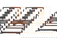 PAIR OF HUANGHUALI LOW NANGUANMAOYI ARMCHAIRS