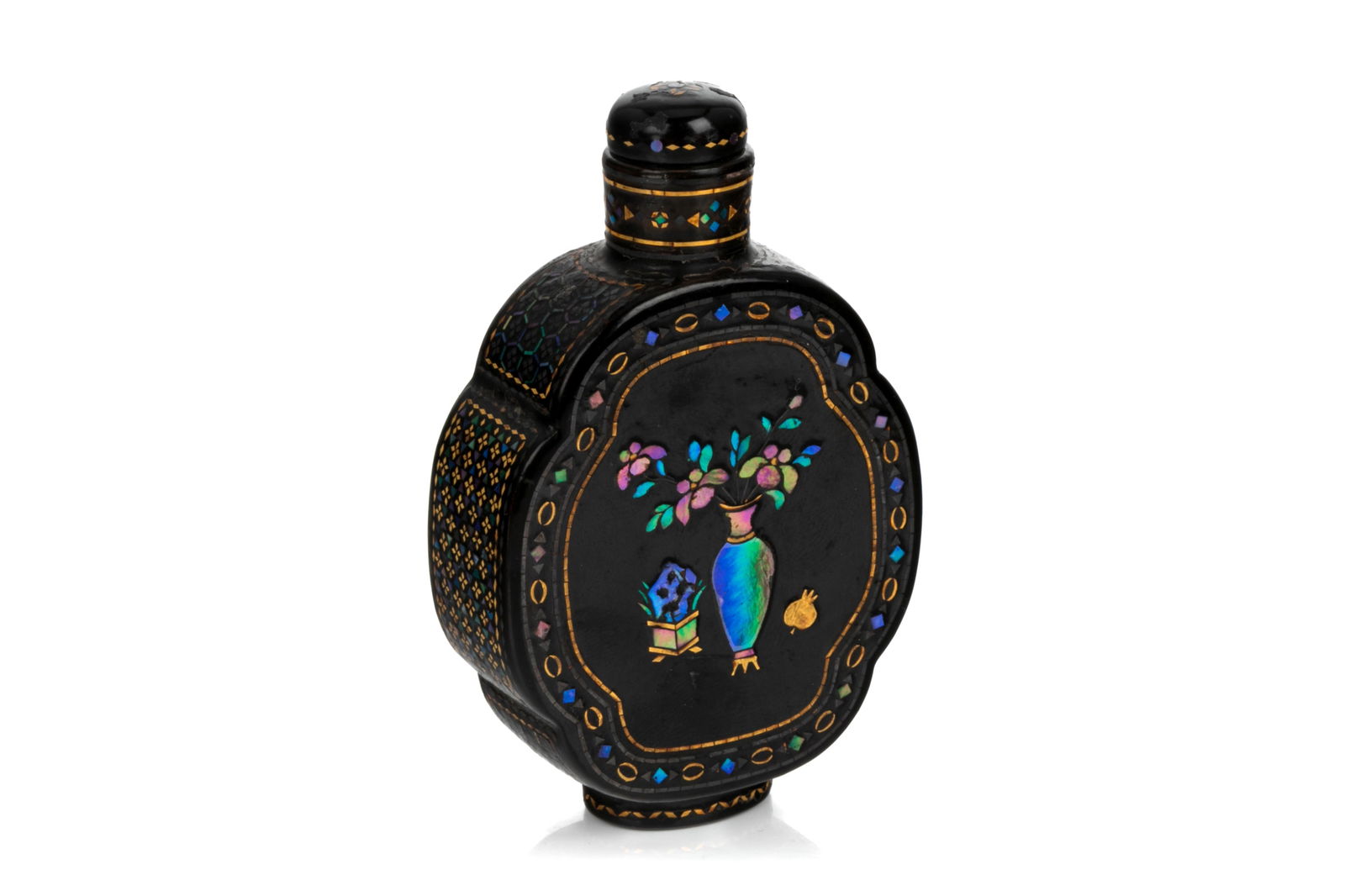 LAQUE BURGAUTE SENRI MARK SNUFF BOTTLE (1 of 6)