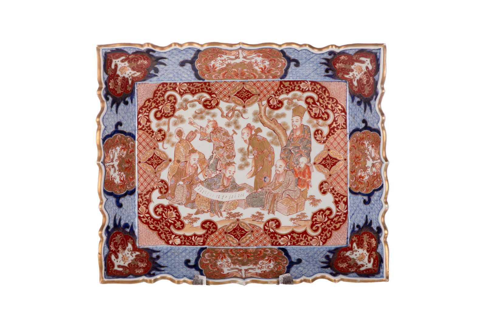 MEIJI JAPANESE IMARI PORCELAIN SQUARE PLATTER (1 of 3)