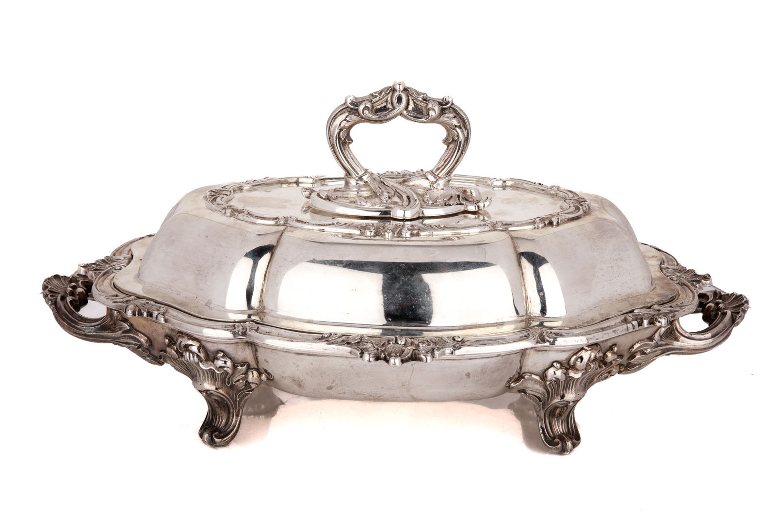 VICTORIAN SILVER ENTREE DISH, 1796g (1 of 3)