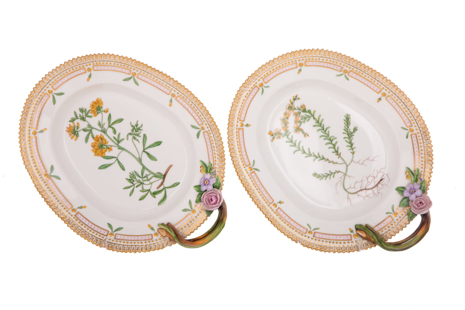 TWO ROYAL COPENHAGEN 'FLORA DANICA' ACCENT DISHES (1 of 4)
