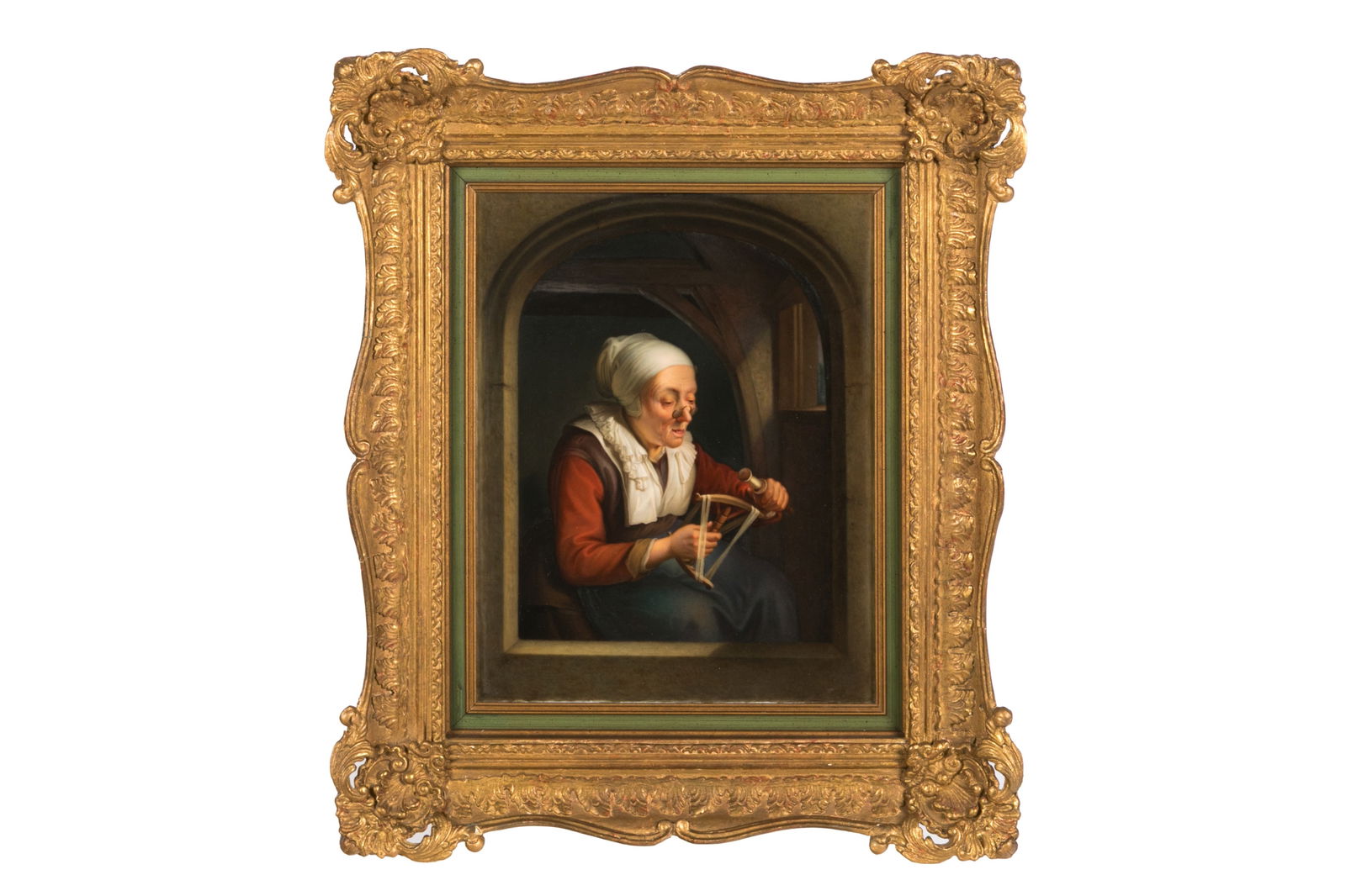 FRAMED KPM PORCELAIN PLAQUE (1 of 3)